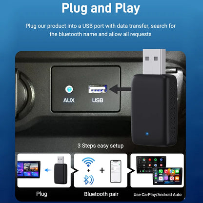 2-in-1 Wireless CarPlay & Android Auto Adapter